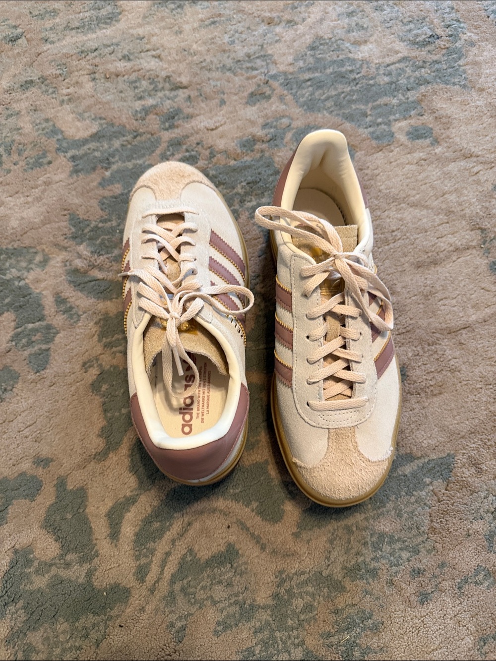 adidas Women's Gazelle Sneakers with Mauve Stripes